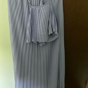 SHEIN Light Blue Pleated Skirt